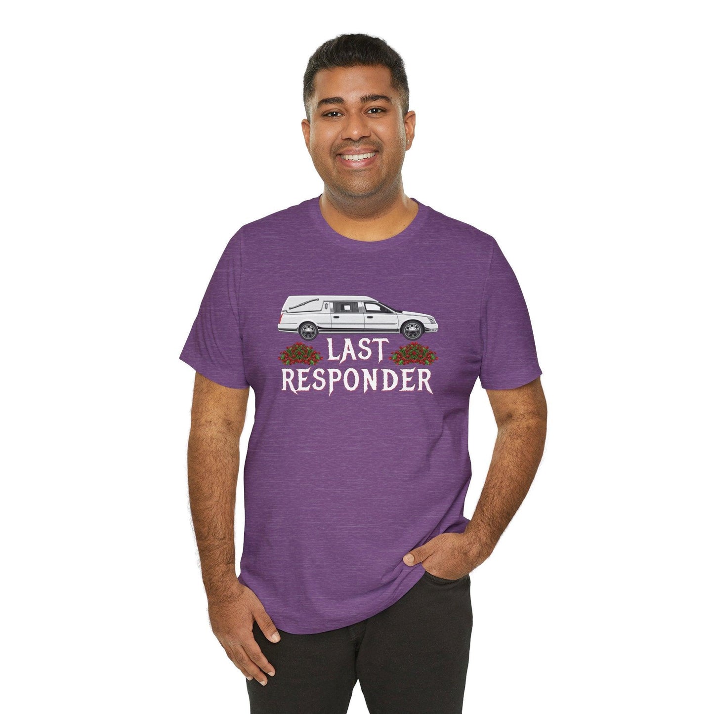 Last Responder NEW Tee - Cotton, Crew neck, DTG, funeral, funeral director, hearse, last responder, Men's Clothing, mortician, Neck Labels, Regular fit, T-shirts, Unisex, Women's Clothing T-Shirt