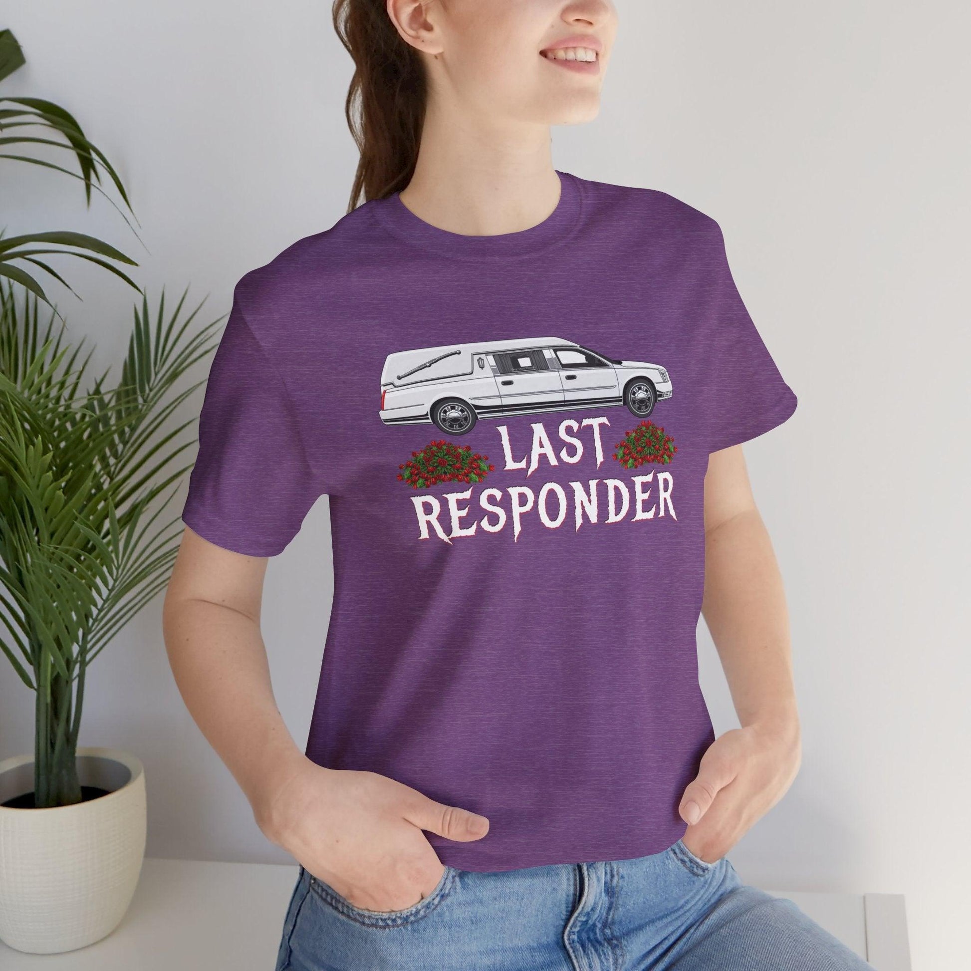 Last Responder NEW Tee - Cotton, Crew neck, DTG, funeral, funeral director, hearse, last responder, Men's Clothing, mortician, Neck Labels, Regular fit, T-shirts, Unisex, Women's Clothing T-Shirt