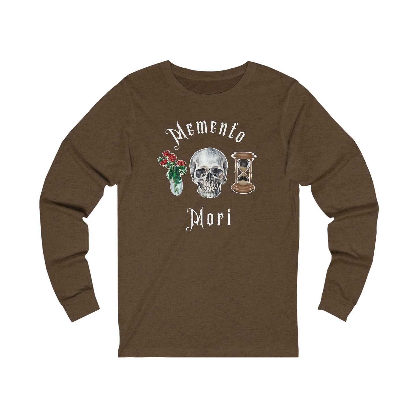 Memento Mori - Long Sleeve Tee - embalmer, funeral director, goth, mortician, skull, unisex Long-sleeve