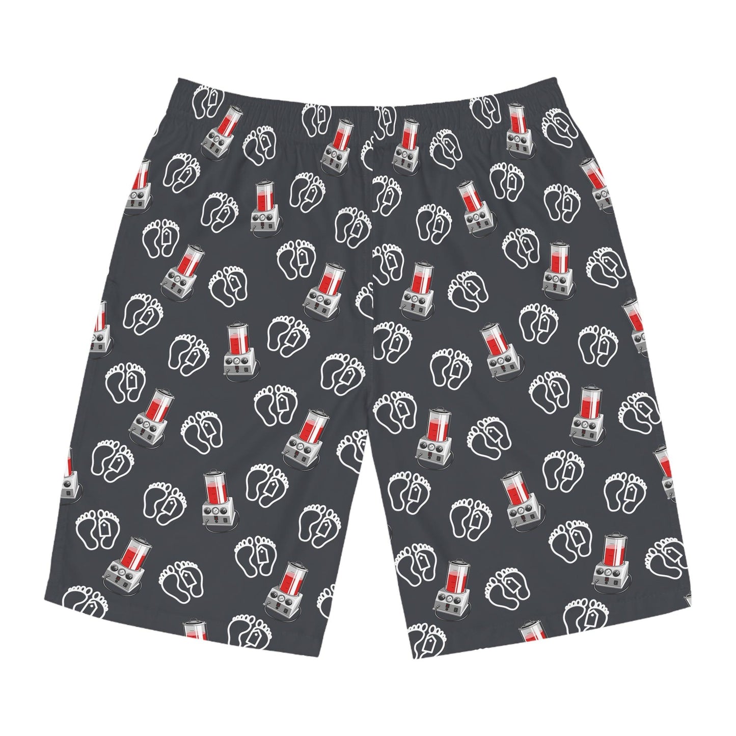 Morti-Boy Embalmer on Steel Grey - Board Shorts - All Over Print, AOP, AOP Clothing, Bottoms, embalmer, embalming, embalming machine, funeral director, Men's Bottoms, Men's Clothing, mortician, porti-boy, Sports, Sportswear, Sublimation, Swimwear Board Shorts