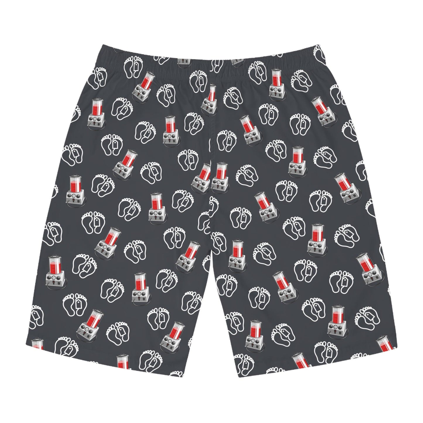 Morti-Boy Embalmer on Steel Grey - Board Shorts - All Over Print, AOP, AOP Clothing, Bottoms, embalmer, embalming, embalming machine, funeral director, Men's Bottoms, Men's Clothing, mortician, porti-boy, Sports, Sportswear, Sublimation, Swimwear Board Shorts