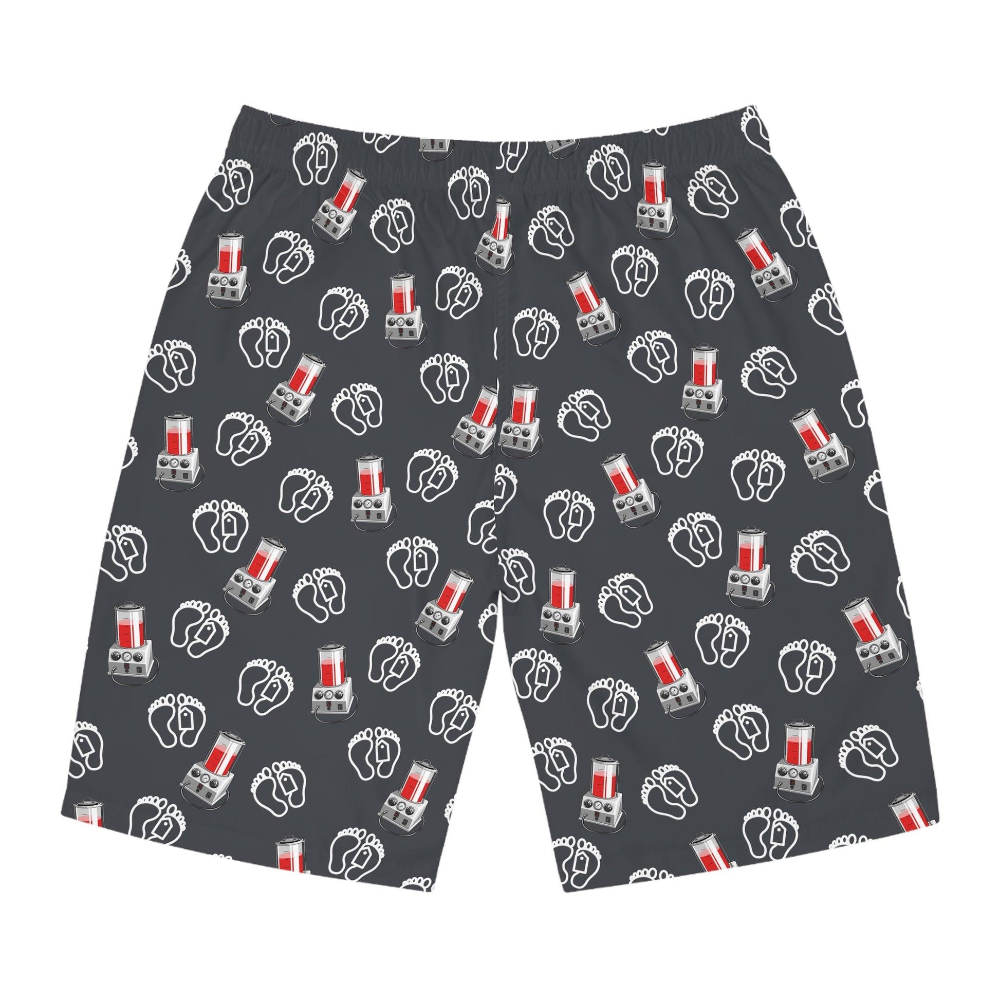 Morti-Boy Embalmer on Steel Grey - Board Shorts - All Over Print, AOP, AOP Clothing, Bottoms, embalmer, embalming, embalming machine, funeral director, Men's Bottoms, Men's Clothing, mortician, porti-boy, Sports, Sportswear, Sublimation, Swimwear Board Shorts