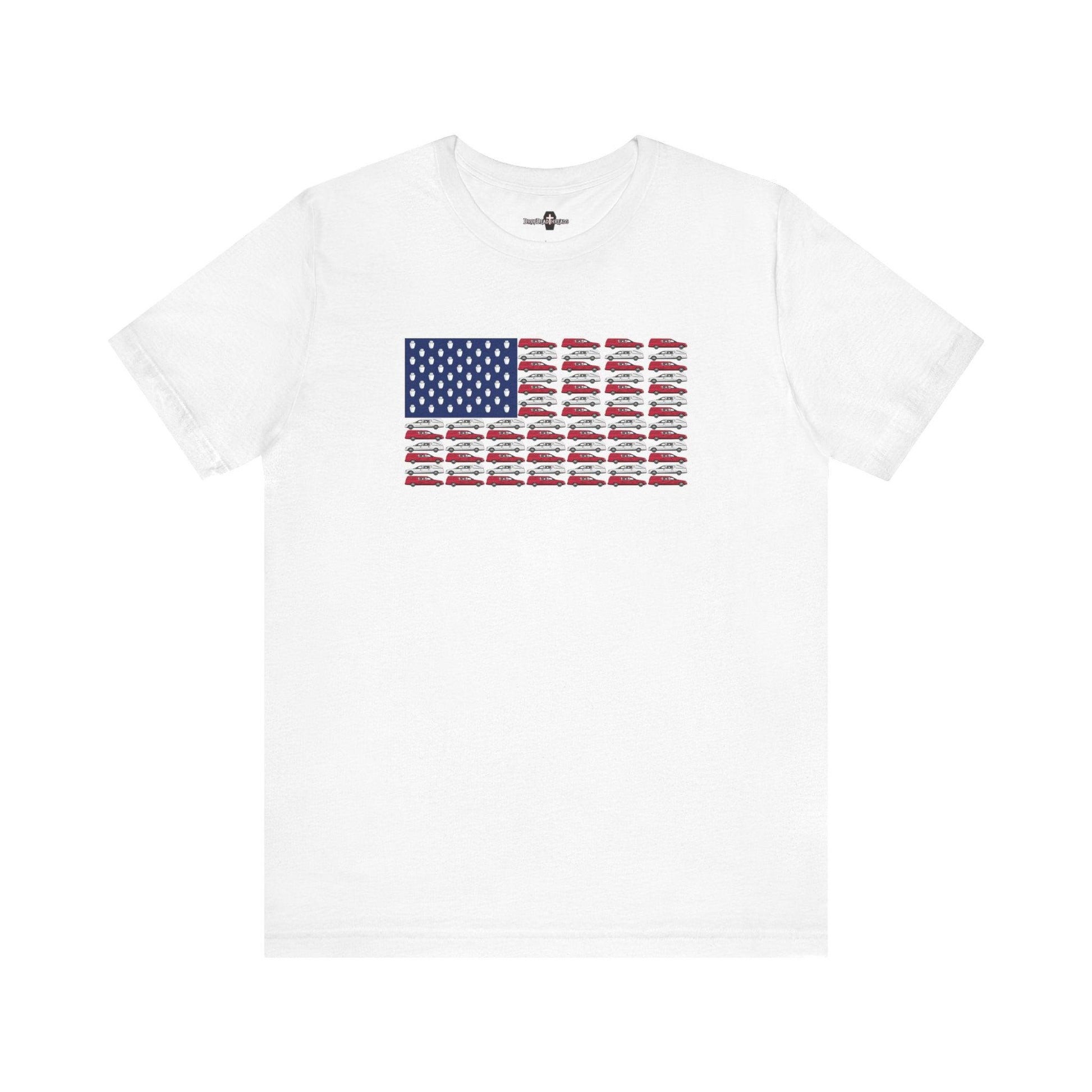 Old Glory - Tee - america,funeral director,Hearse,mortician,Patriotic,Urn,USA T-Shirt