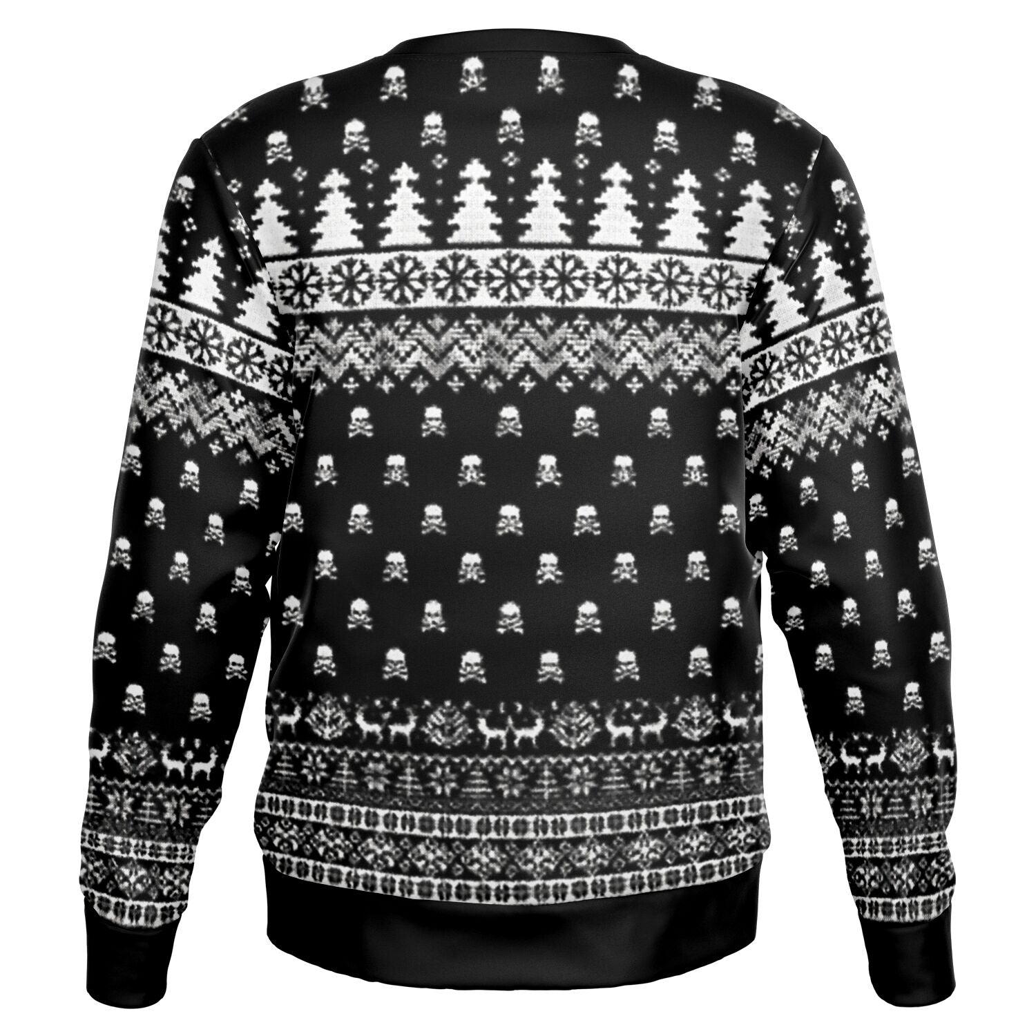 "One Hearse Open Sleigh" Ugly Christmas Sweater BLACK - Sweater