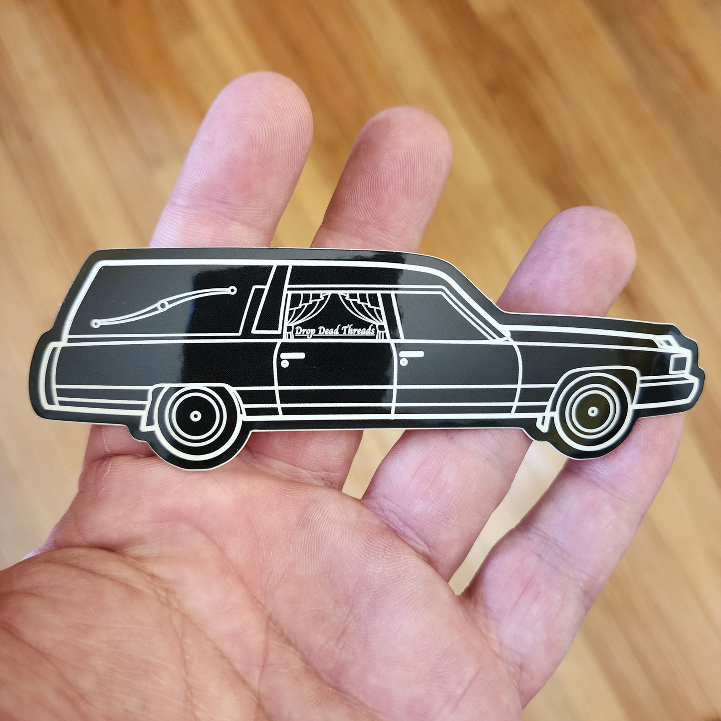 '91 Iconic Hearse Black - Vinyl Sticker