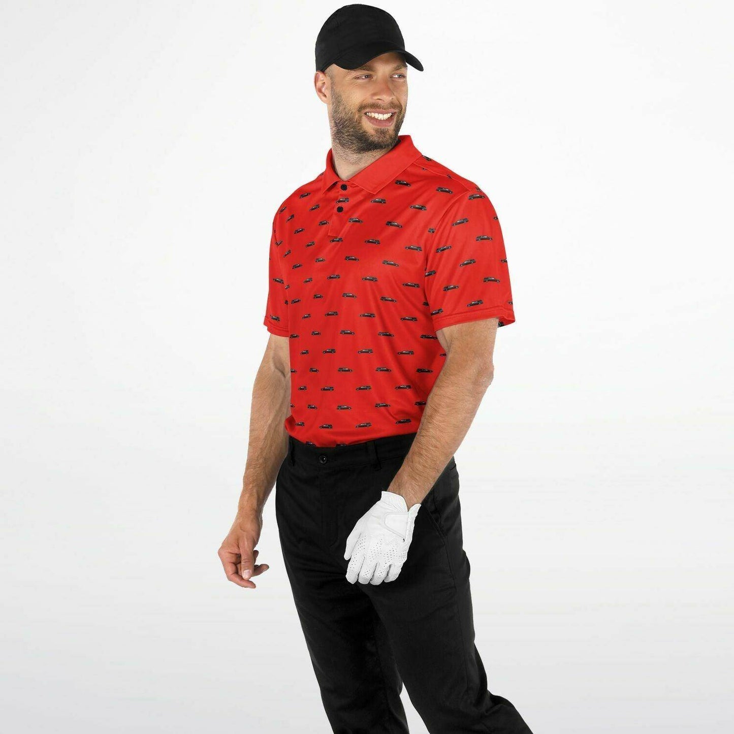 Sunday Red Sunday Dead Golf Polo - Hearse - death, Funeral, golf, Hearse Polo Shirt - AOP