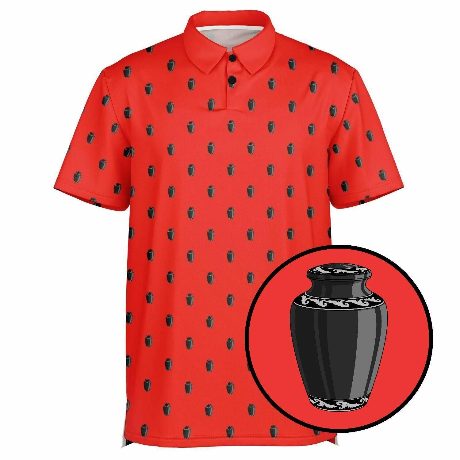 Sunday Red Sunday Dead Golf Polo - Urn - cremation,death,funeral directing,funeral director,golf,mortician,polo,tiger woods,Urn Polo Shirt