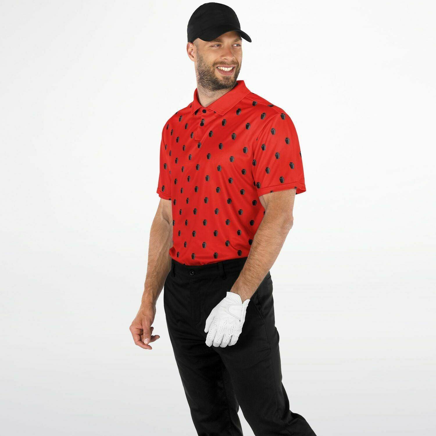 Sunday Red Sunday Dead Golf Polo - Urn - death, golf, polo, Urn Polo Shirt - AOP