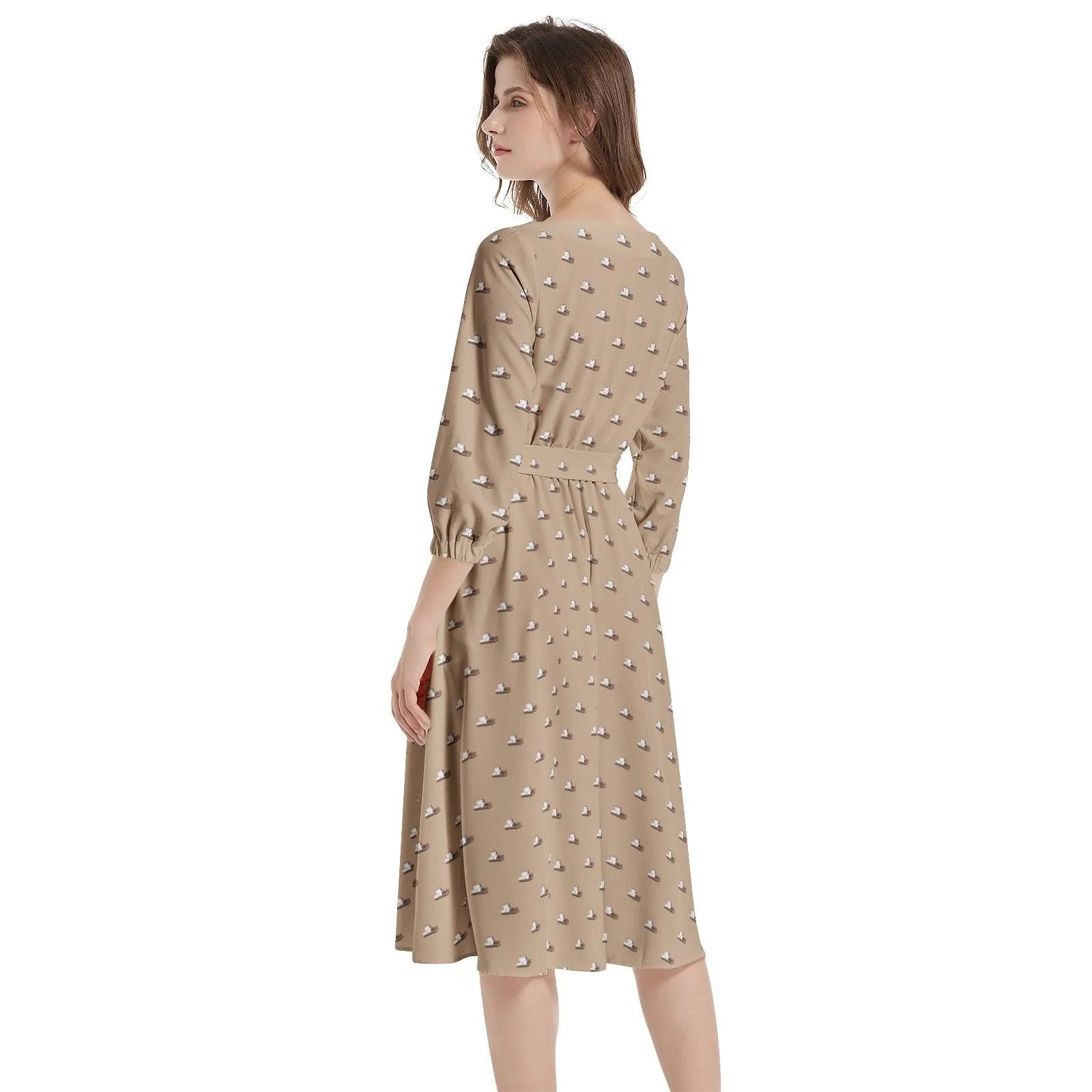 brown funeral dress Funeral Outfit for Ladies with Brown Heel for Funeral